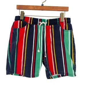 Fresh Prints of Bel Air Shorts Graphic Stripe Cotton Stretch Twill Throwback L